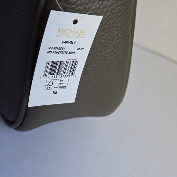 Michael Kors Olive Green Las Vegas Carmela Crossbody NWT - Picture 6 of 13